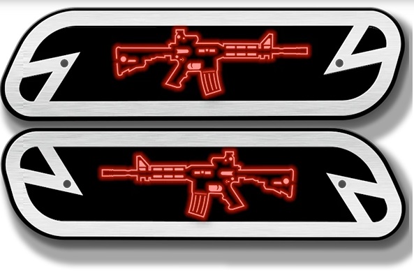 Billet LED Illuminated AR15 Hood Emblems 20-up Ram Truck HD